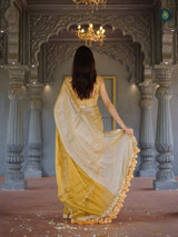 Marblehead Gold Mul Cotton Tissue Saree