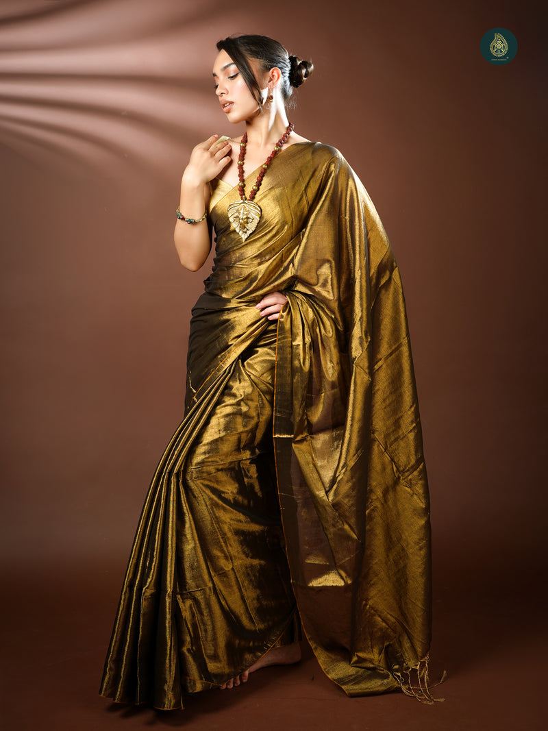 Handloom Mul Cotton Tissue Saree - Chilled Creations