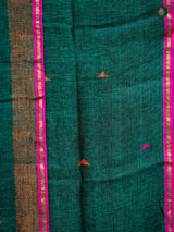 Teal Green Hand Weaved Linen Suit Set