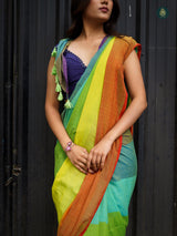 Mul Cotton Saree Rainbow Series - Handcrafted Delights