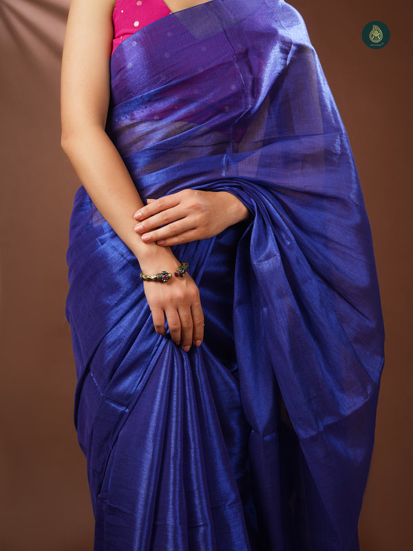 Handloom Mul Cotton Tissue Saree - Classic Treats