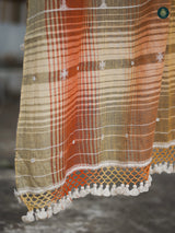 Handloom Bhujodi Kala Cotton - Mellow Orange