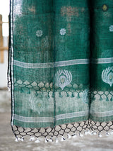 Shamrock Green Hand Weaved Linen Suit Set