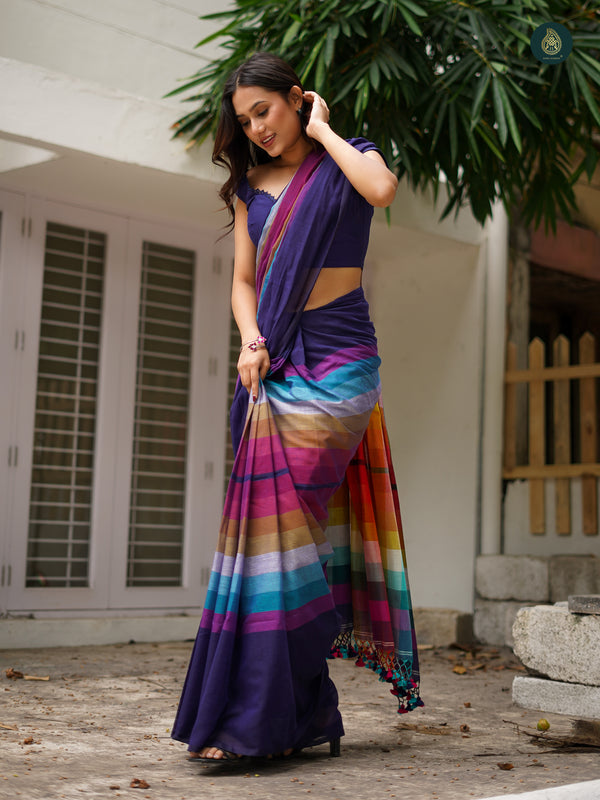 Mul Cotton Saree Rainbow Series - Artisan's Choice