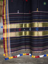 Handloom Bhujodi Kala Cotton - Mid Black