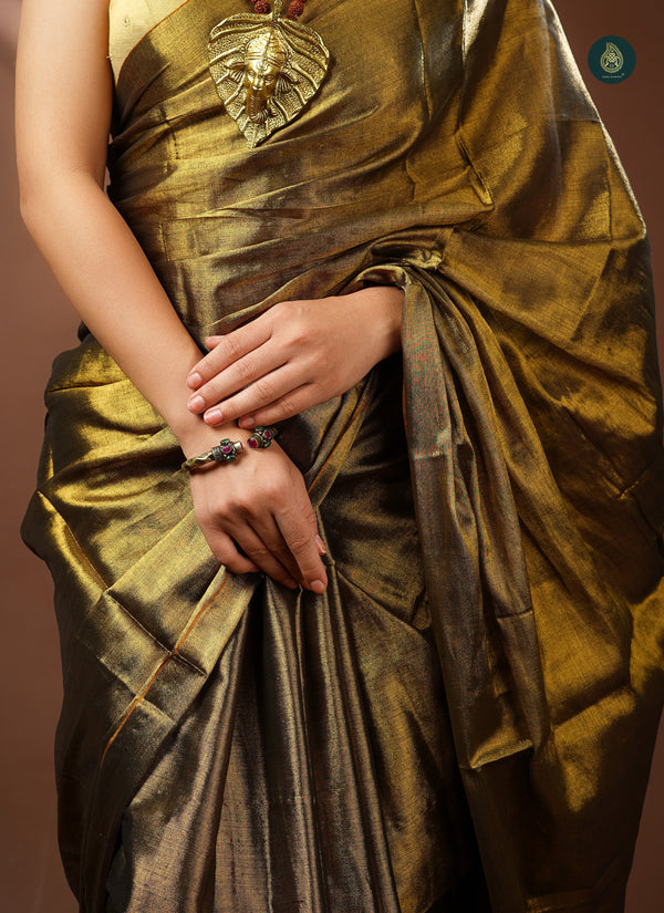 Handloom Mul Cotton Tissue Saree - Chilled Creations