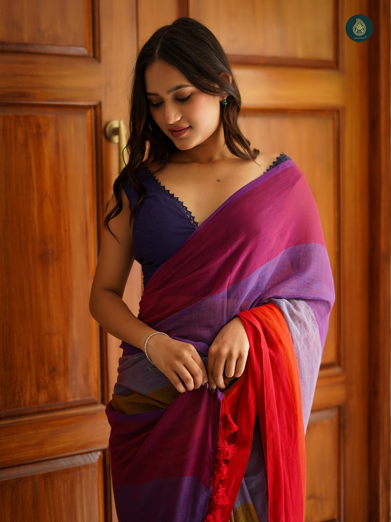 Mul Cotton Saree Rainbow Series - Chilly Whisk