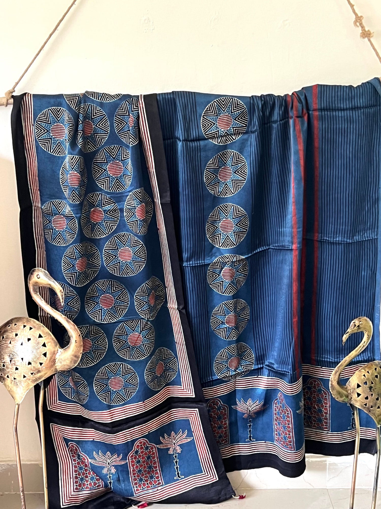 Ajrakh print skirt and coat set