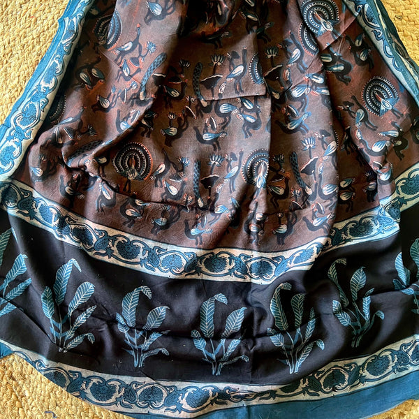 Vanaspati Ajrakh Modal Silk Suit Set - Print4