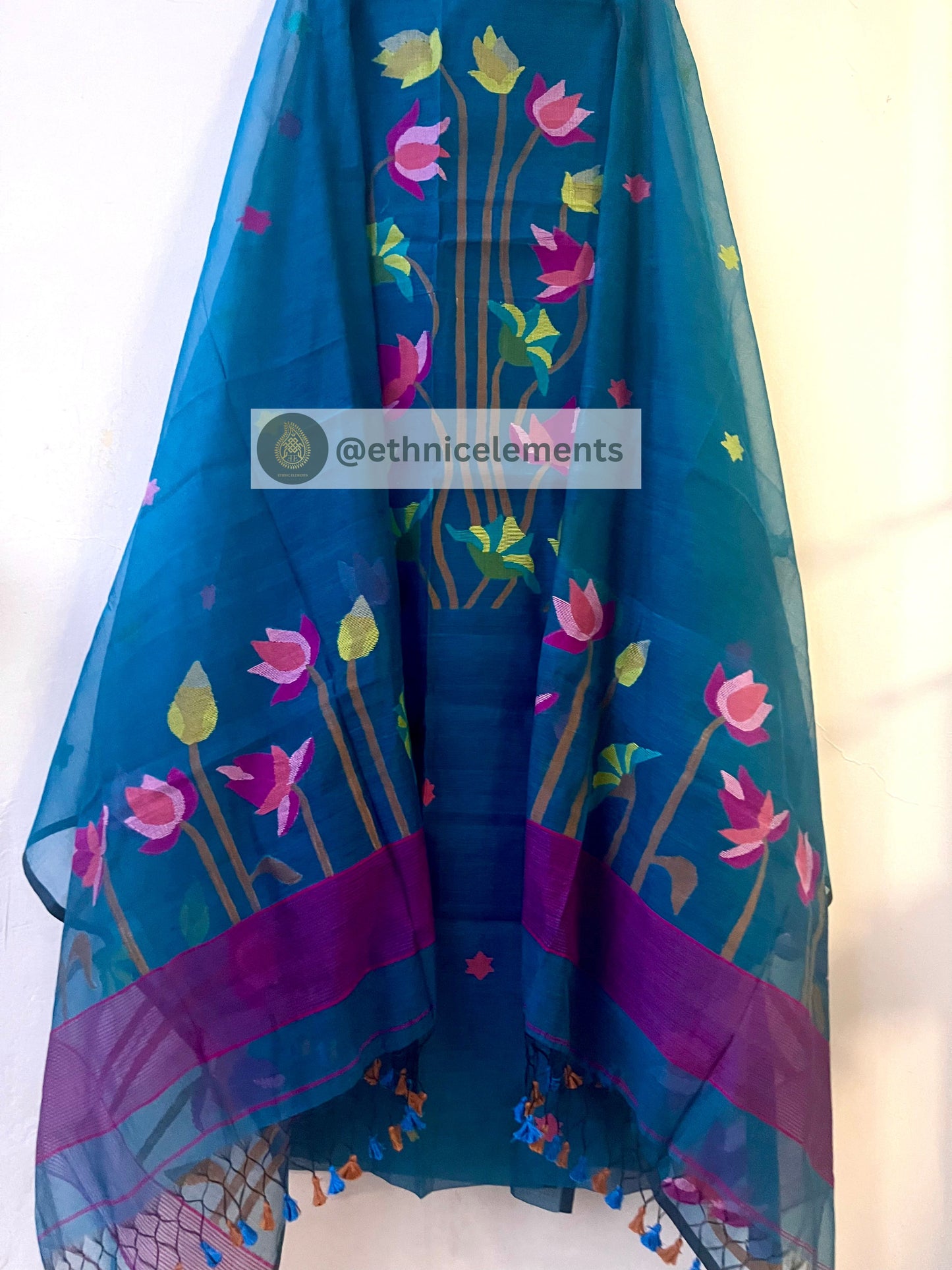 Muslin Jamdani Suit Set- Pichwai Themed- When Eyes Meet