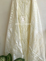 Jamdani Cotton Suit Set - Cream White