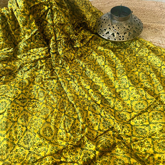 Ajrakh Fabric In Velvet - 14