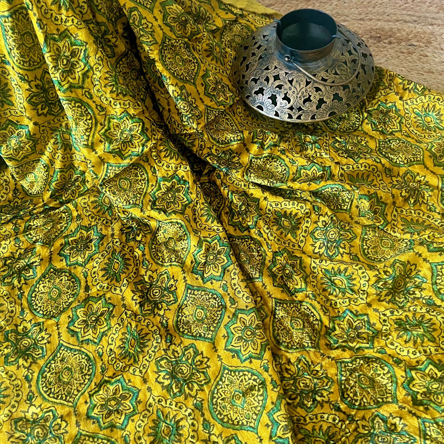 Ajrakh Fabric In Velvet - 16