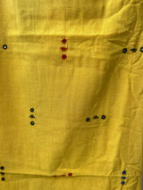 Handloom Kala Cotton Bhujodi Suit Set-Haldi Yellow