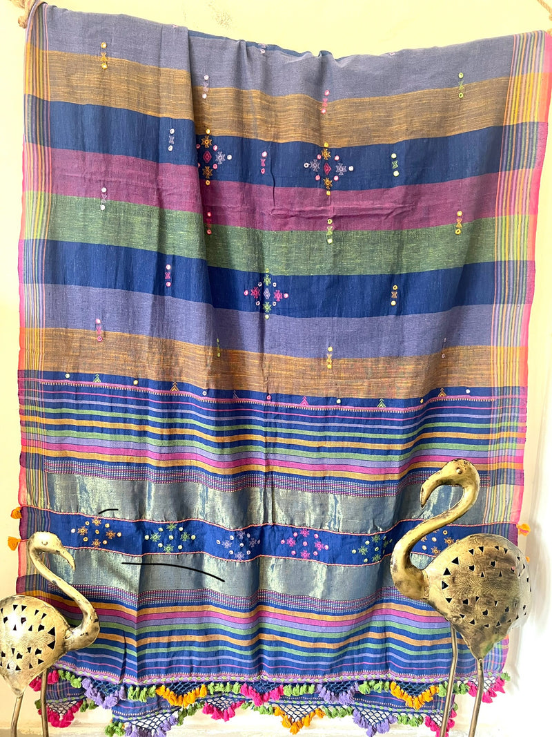 Handloom Bhujodi Kala Cotton Suit- High Spirits