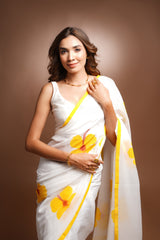 Handpainted Cotton Saree - Blissful