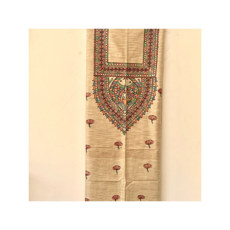 Hand Painted Madhubani Suit - Day Dreams