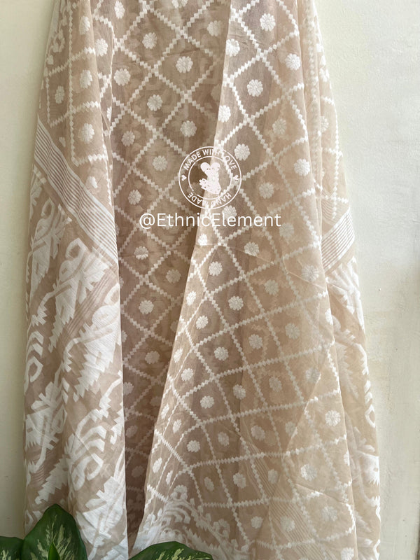 Jamdani Cotton Suit Set - Smoothie