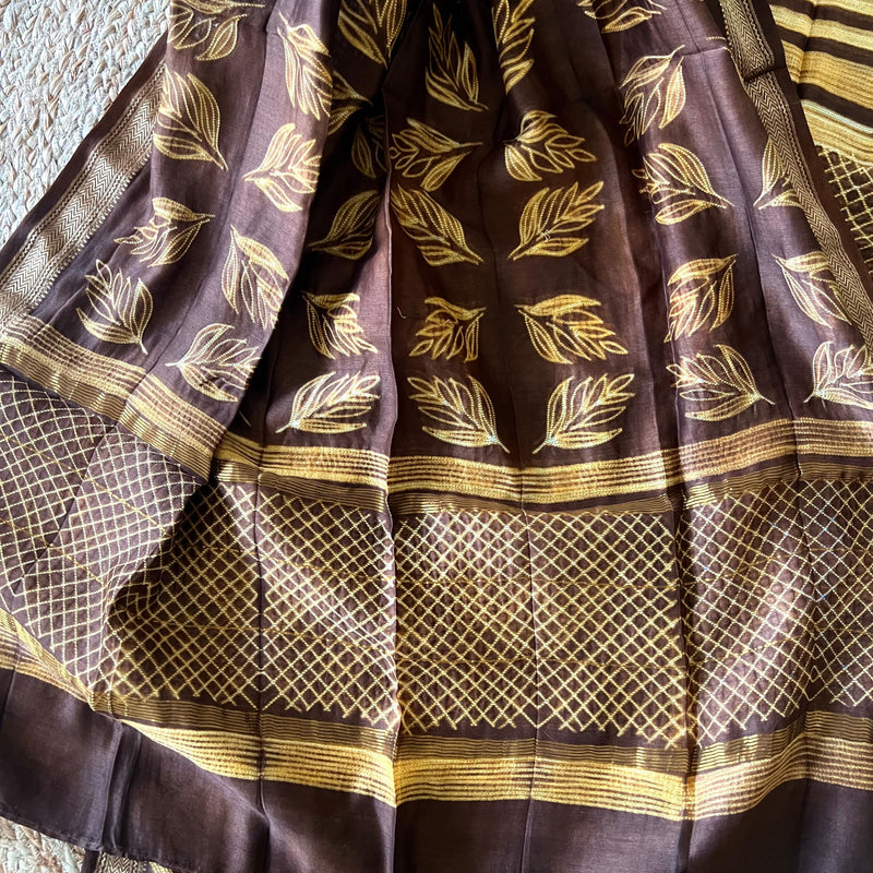 Nui Shibori Maheswari Silk Suit - Shine