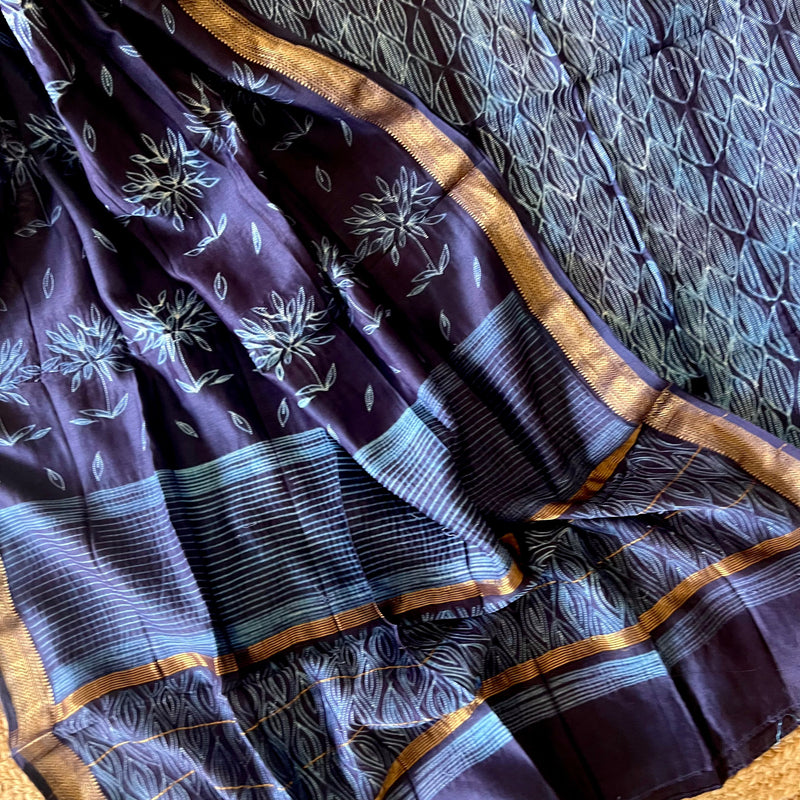 Nui Shibori Maheshwari Silk Suit - Outshine