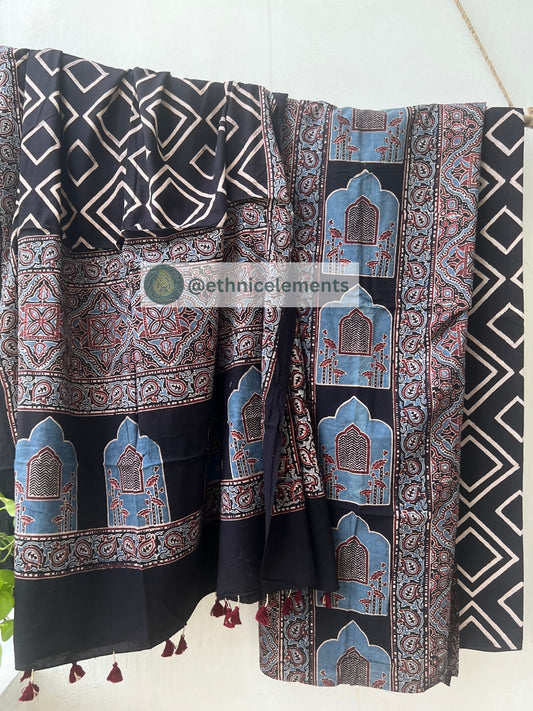 Ajrakh Pichwai Themed Salwar Suit Set- Beliefs