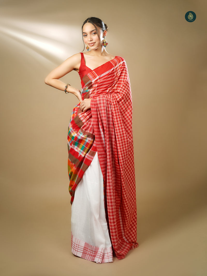 Gamcha Designer Saree - Design 3