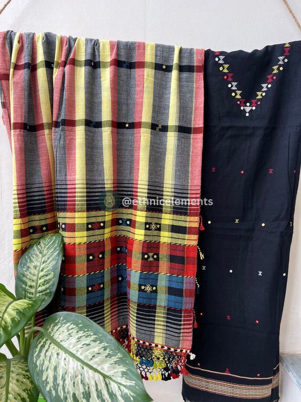 Handloom Bhujodi Kala Cotton Suit- Spice It Up