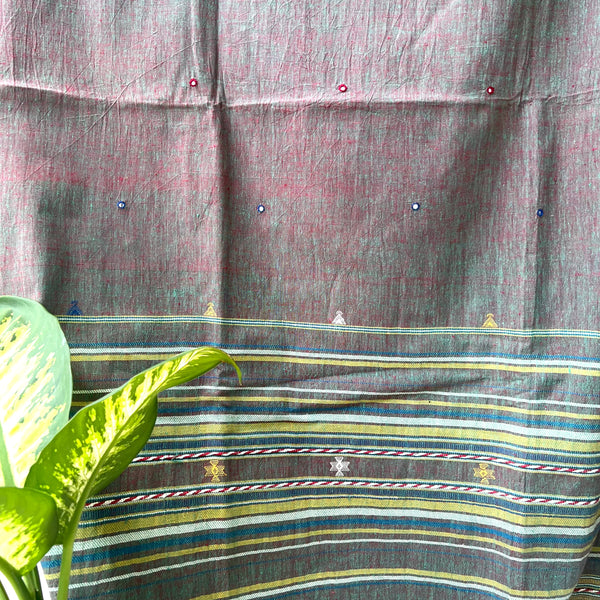 Handloom Bhujodi Kala Cotton Suit- Through The Window