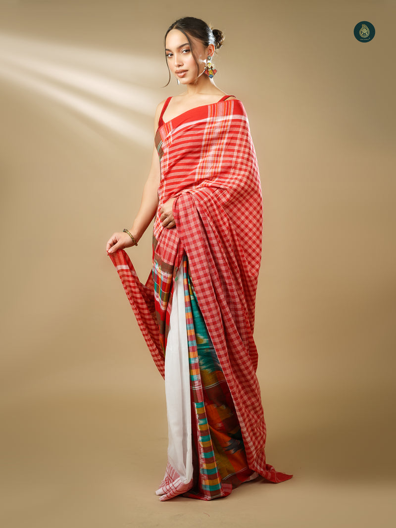 Gamcha Designer Saree - Design 3