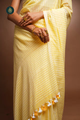 Woven Mul Cotton Saree - Gypsy Soul