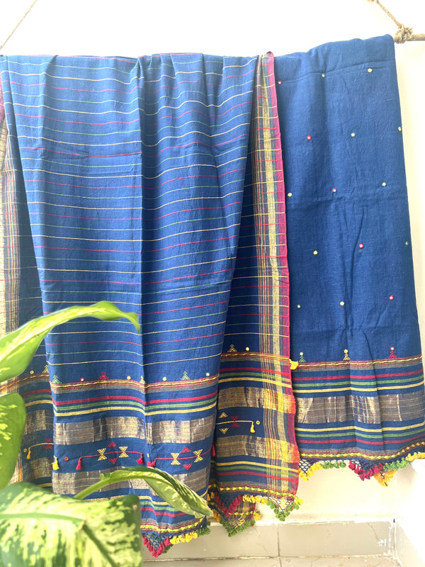 Handloom Bhujodi Kala Cotton Suit- Mystery