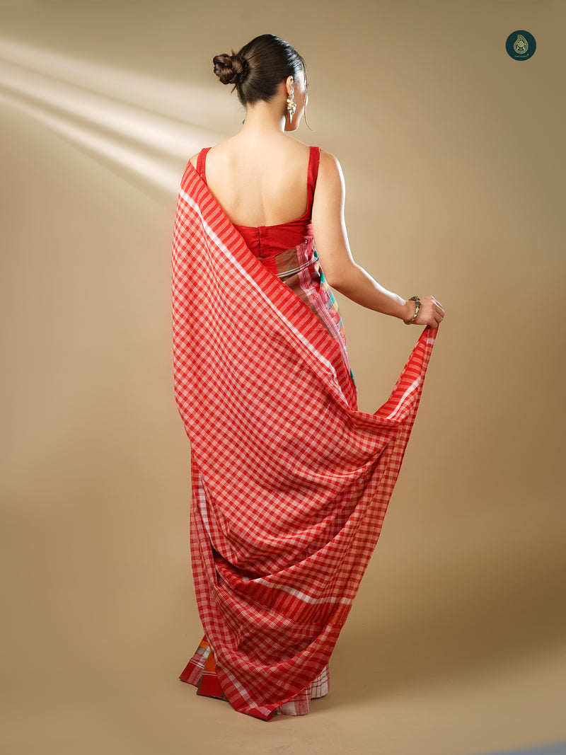 Gamcha Designer Saree - Design 3