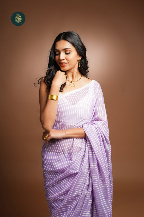 Woven Mul Cotton Saree - Up Late