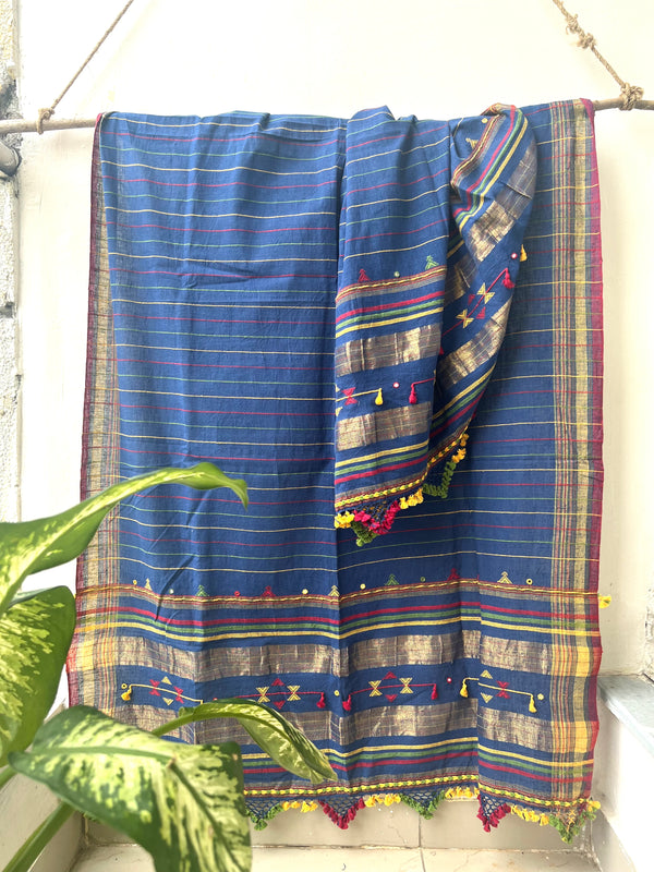 Handloom Bhujodi Kala Cotton Suit- Mystery