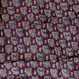 Muga Tussar Silk Suit Set- Purple Design 2