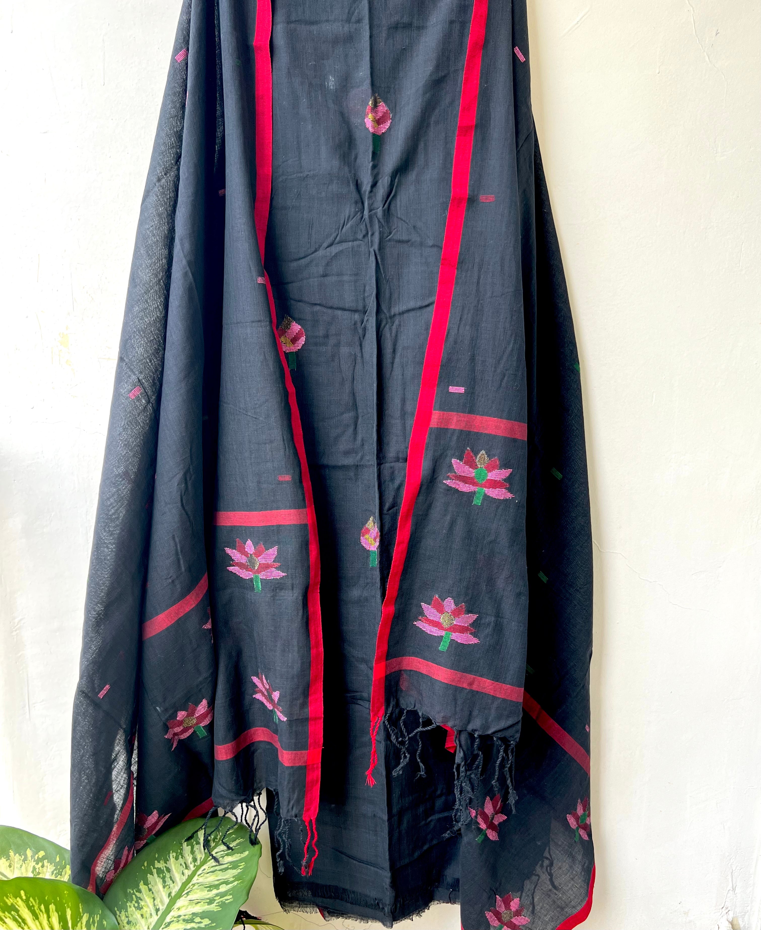 Premium Woven Cotton Jamdani Suit- Just Robin – EthnicElement