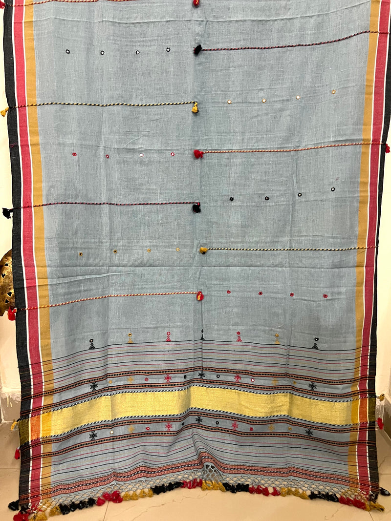 Handloom Bhujodi Kala Cotton Suit- Whispering Meadows