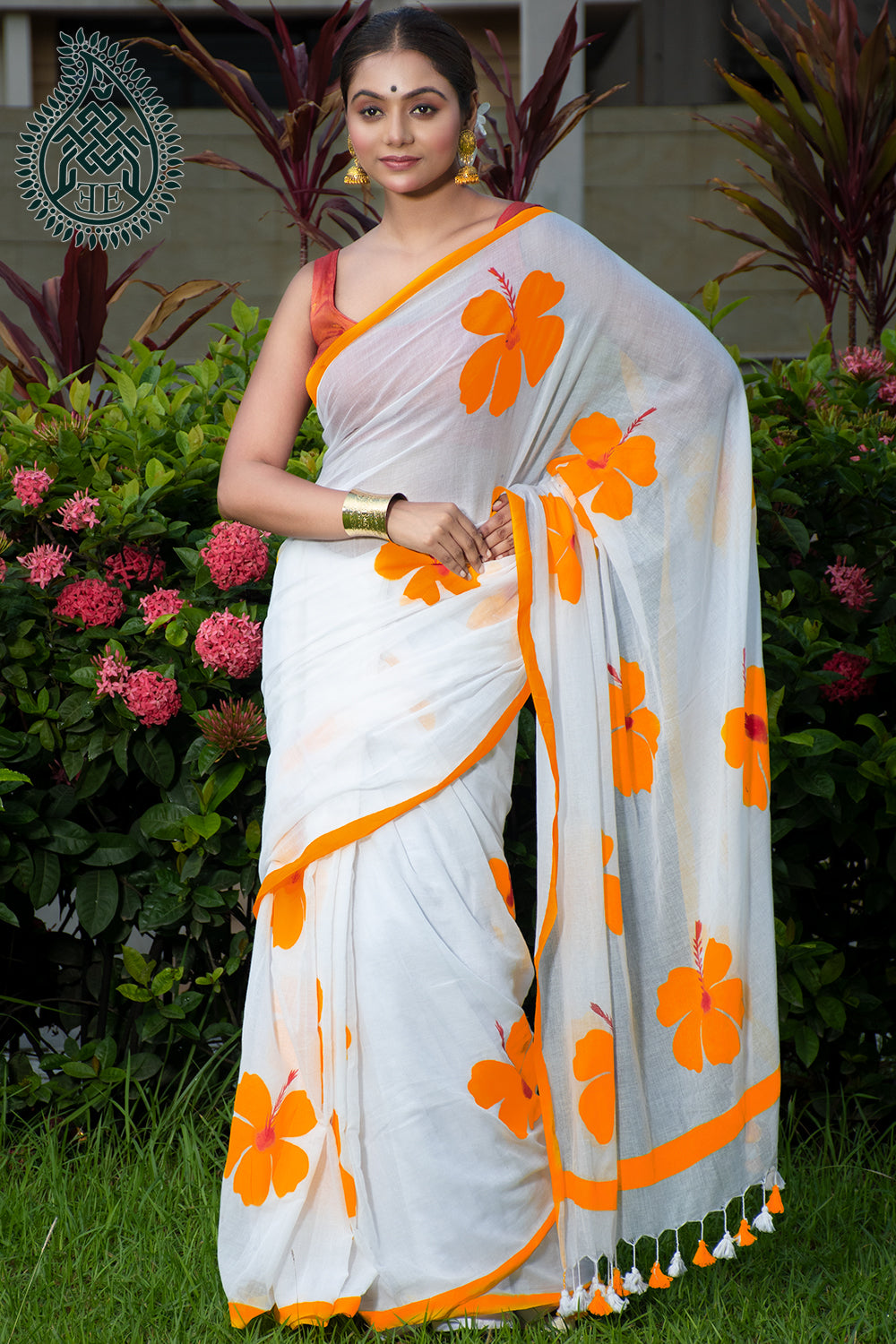 Handpainted Cotton Saree - Resilience