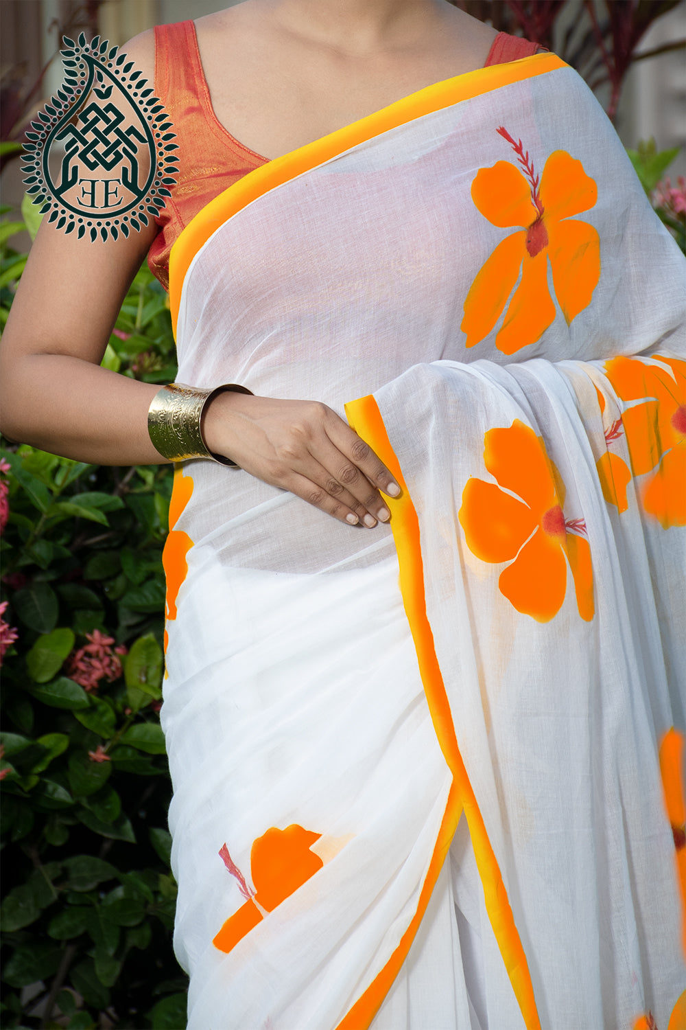 Handpainted Cotton Saree - Resilience