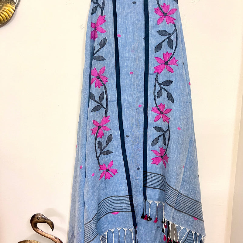 Hand Woven Linen Jamdani Suit Set- Needed You