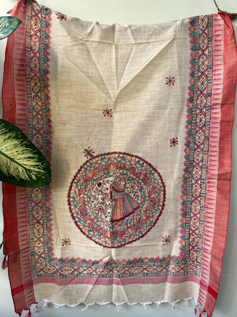 Madhubani Khadi Dupatta - Felt Cute