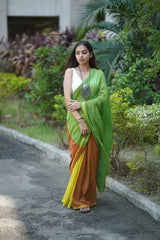 Khadi Mul Cotton Saree - Mixed Feelings