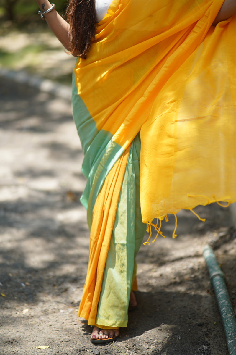 Khadi Mul Cotton Saree - Love Struck