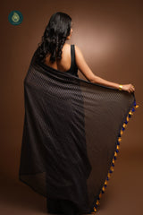 Woven Mul Cotton Saree - Hello Sunshine