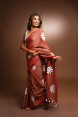 Handpainted Cotton Saree - Strong