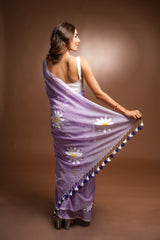 Handpainted Cotton Saree - Luminous