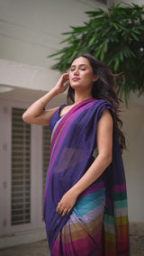 Mul Cotton Saree Rainbow Series - Artisan's Choice